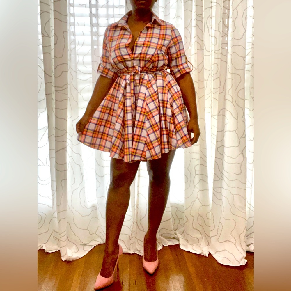 Flowy Plaid Dress!!
